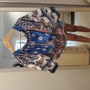 Rachel Zoe Womens S Bohemian Muticolored Crop Off The Shoulder Top (#11)